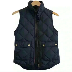 🌈 6/$60, JCrew Down, Quilted Vest, Navy Blue, Size XXSmall
